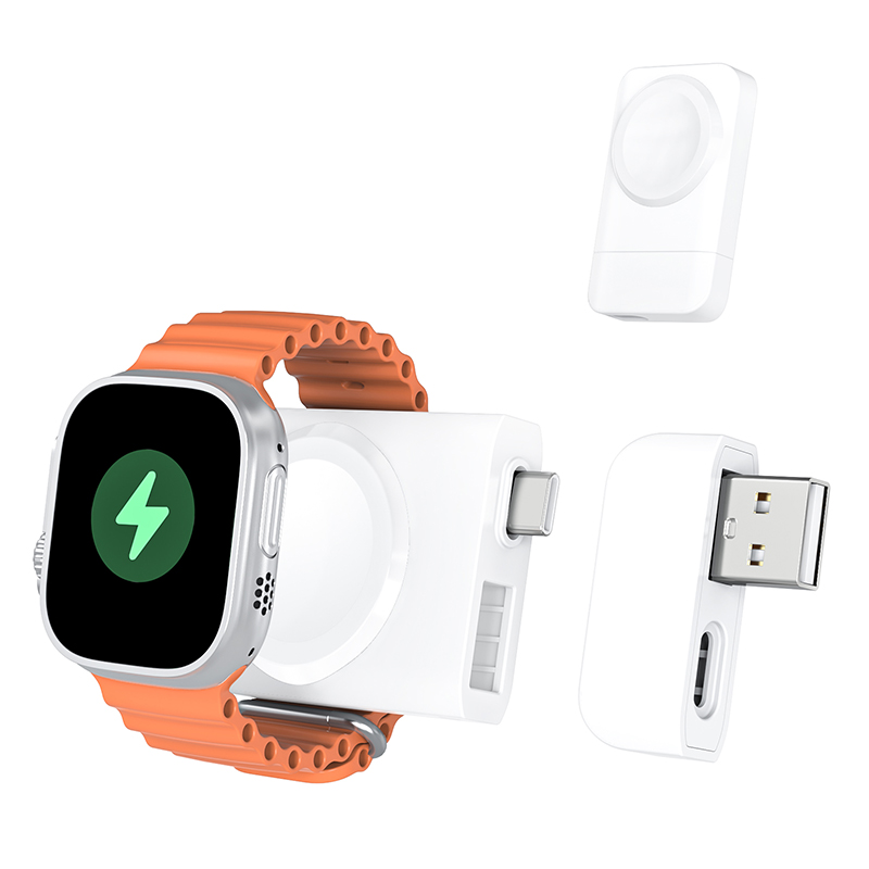 SIYOUNI Dual Interface USB-A/Type-C Magnetic Portable Wireless Charger Fast Charging for Apple Watch