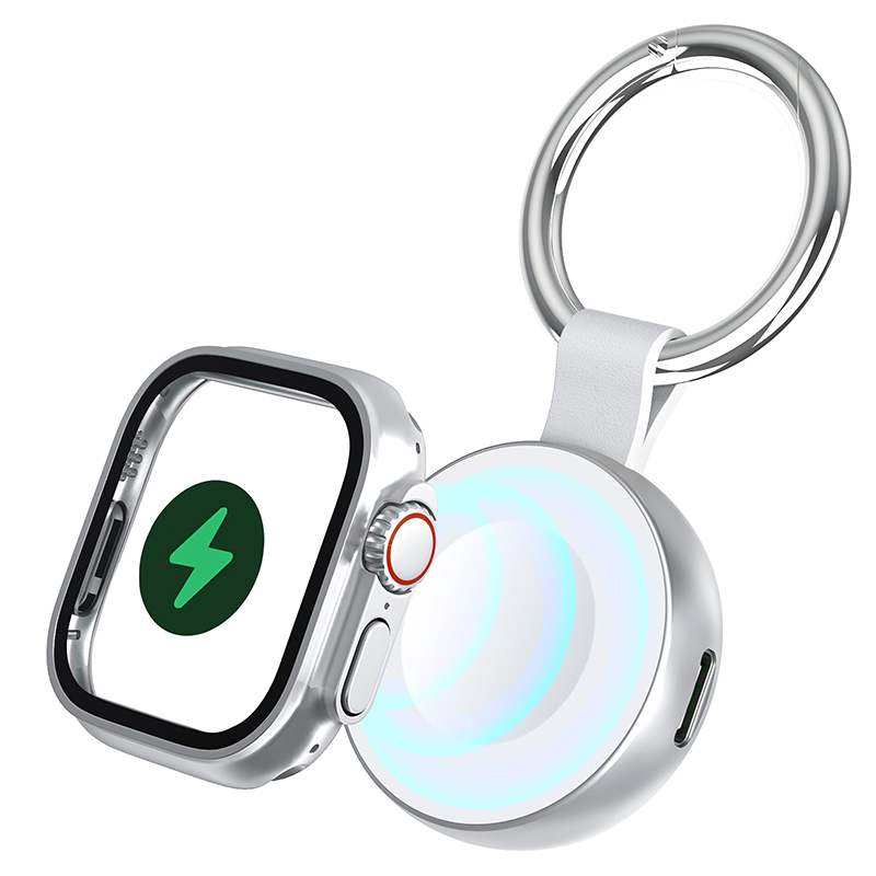 SIYOUNI Dual USB-C & Lghtning Charging Port magneitc Portable wireless charger for Apple watch series