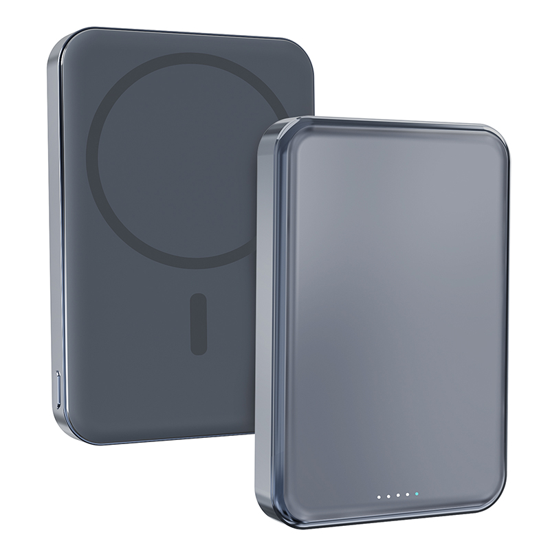 SIYOUNI 10000mAh Dual-Output Magnetic Wireless Power Bank Aluminum Alloy Shell Pocket Charger for On-the-Go Use