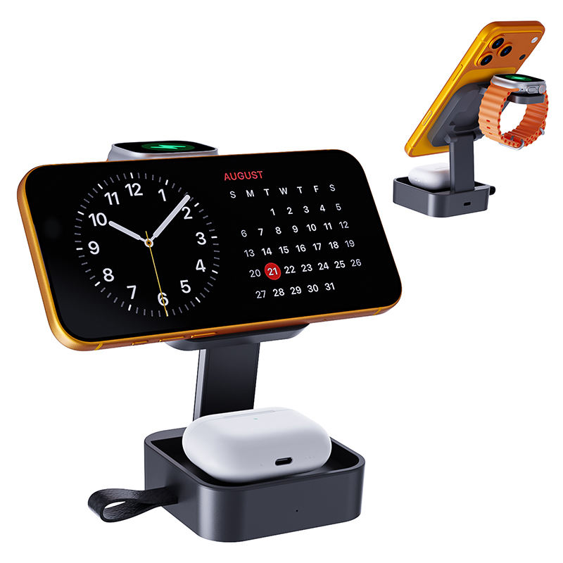 SIYOUNI Foldable Multifunctional Desktop 3-in-1 Magnetic Wireless Charger